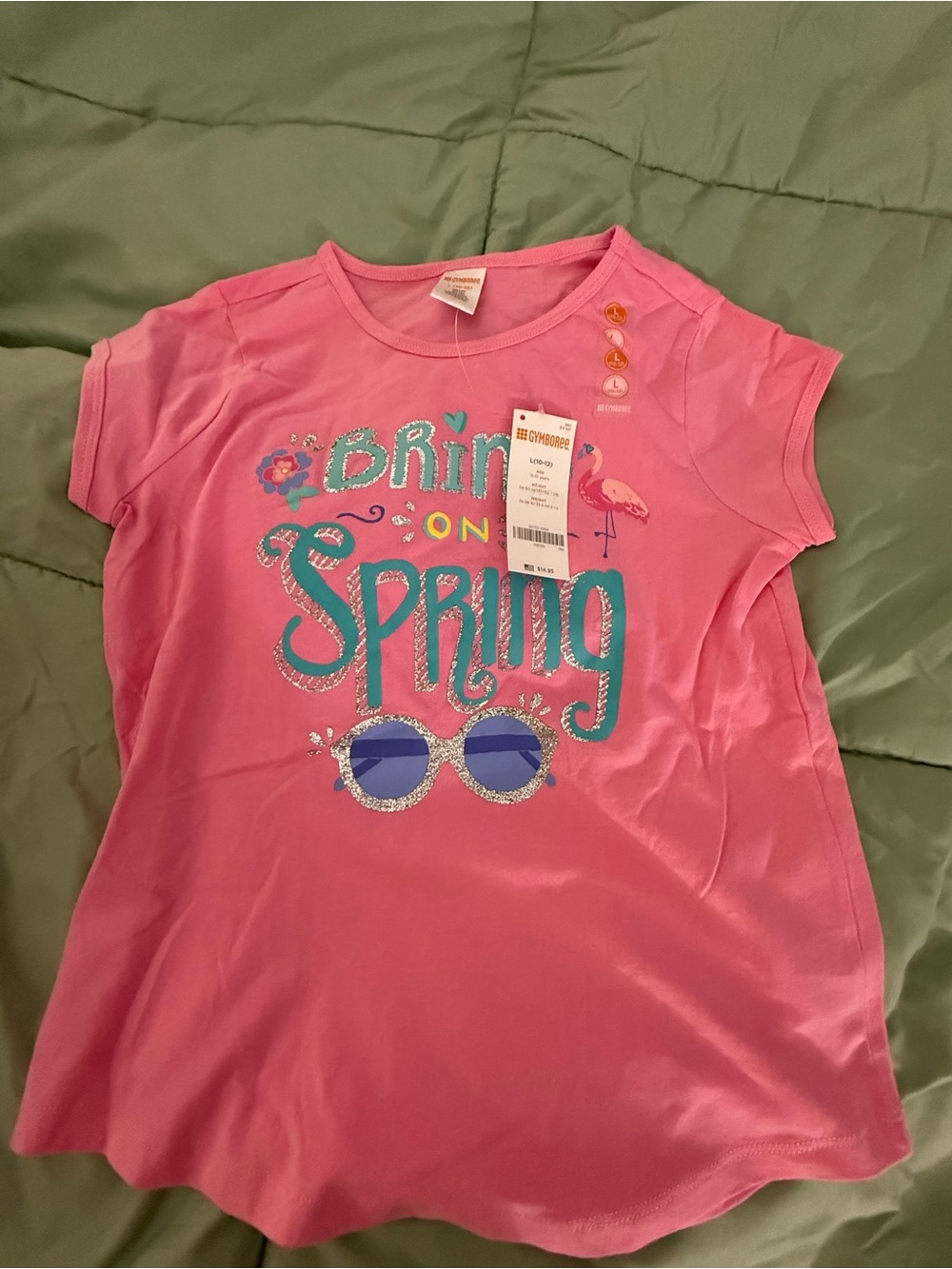 Gymboree Pink 'Bring On Spring' Graphic Tee